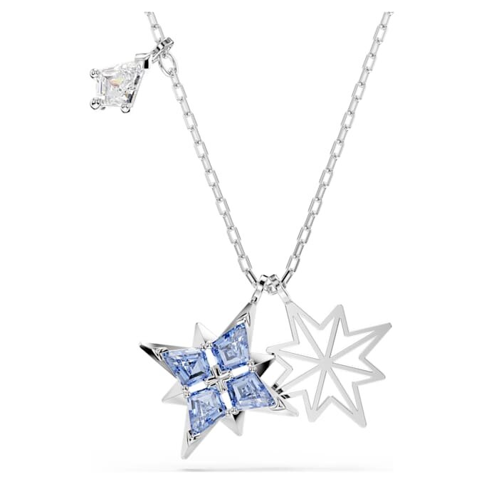 Symbolica Pendant Star, Blue, Rhodium Plated Symbolica Pendant Star, Blue, Rhodium Plated