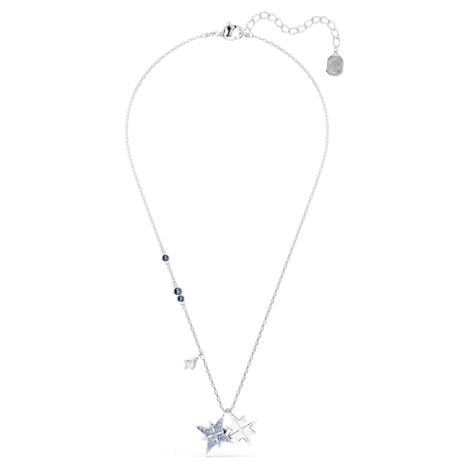 Symbolica Pendant Star, Blue, Rhodium Plated Symbolica Pendant Star, Blue, Rhodium Plated