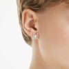 Symbolica Stud Earrings Crystal Pearl, Pavé, Horse Shoe, White, Rose Gold-Tone Plated Symbolica Stud Earrings Crystal Pearl, Pavé, Horse Shoe, White, Rose Gold-Tone Plated