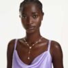 Symbolica Y Necklace Crystal Pearl, Pavé, Horse Shoe, White, Rose Gold-Tone Plated Symbolica Y Necklace Crystal Pearl, Pavé, Horse Shoe, White, Rose Gold-Tone Plated