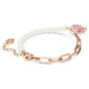 Teddy Bracelet Crystal Pearl, Bear, Pink, Rose Gold-Tone Plated Teddy Bracelet Crystal Pearl, Bear, Pink, Rose Gold-Tone Plated