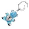 Teddy Key Ring Bear, Blue, Rhodium Plated Teddy Key Ring Bear, Blue, Rhodium Plated