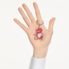 Teddy Key Ring Bear, Pink, Rhodium Plated Teddy Key Ring Bear, Pink, Rhodium Plated