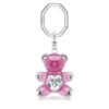 Teddy Key Ring Bear, Pink, Rhodium Plated Teddy Key Ring Bear, Pink, Rhodium Plated