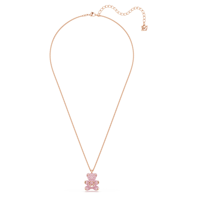 Teddy Pendant Bear, Pink, Rose Gold-Tone Plated Teddy Pendant Bear, Pink, Rose Gold-Tone Plated