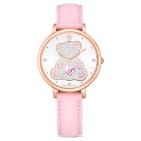 Teddy Watch Swiss Made, Leather Strap, Pink, Rose Gold-Tone Finish Teddy Watch Swiss Made, Leather Strap, Pink, Rose Gold-Tone Finish