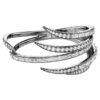 The Vienna Collection Bangle Feather, White, Ruthenium Plated The Vienna Collection Bangle Feather, White, Ruthenium Plated