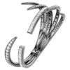 The Vienna Collection Bangle Feather, White, Ruthenium Plated The Vienna Collection Bangle Feather, White, Ruthenium Plated