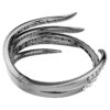 The Vienna Collection Bangle Feather, White, Ruthenium Plated The Vienna Collection Bangle Feather, White, Ruthenium Plated