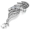 The Vienna Collection Brooch Feather, White, Ruthenium Plated The Vienna Collection Brooch Feather, White, Ruthenium Plated