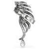 The Vienna Collection Brooch Feather, White, Ruthenium Plated The Vienna Collection Brooch Feather, White, Ruthenium Plated