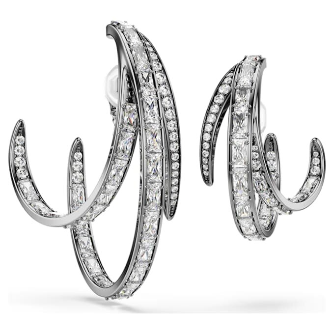 The Vienna Collection Ear Cuff Set (3) Feather, White, Ruthenium Plated The Vienna Collection Ear Cuff Set (3) Feather, White, Ruthenium Plated