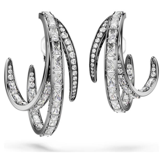 The Vienna Collection Ear Cuff Set (3) Feather, White, Ruthenium Plated The Vienna Collection Ear Cuff Set (3) Feather, White, Ruthenium Plated