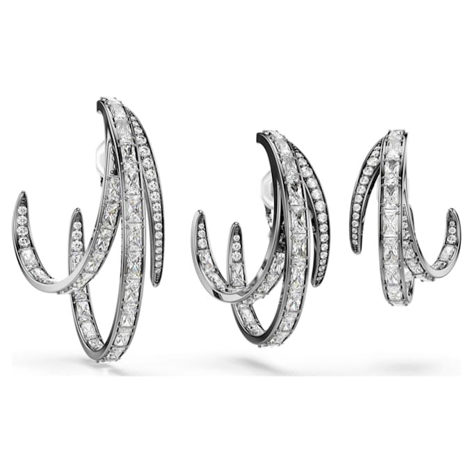 The Vienna Collection Ear Cuff Set (3) Feather, White, Ruthenium Plated The Vienna Collection Ear Cuff Set (3) Feather, White, Ruthenium Plated
