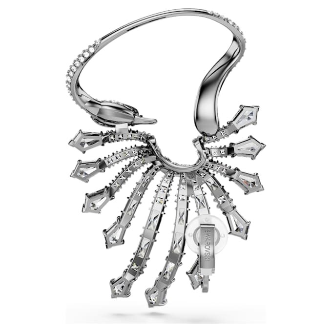 The Vienna Collection Ear Cuff Swan, White, Ruthenium Plated The Vienna Collection Ear Cuff Swan, White, Ruthenium Plated