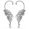 The Vienna Collection Ear Cuffs Feather, Large, White, Ruthenium Plated The Vienna Collection Ear Cuffs Feather, Large, White, Ruthenium Plated