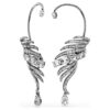 The Vienna Collection Ear Cuffs Feather, Large, White, Ruthenium Plated The Vienna Collection Ear Cuffs Feather, Large, White, Ruthenium Plated