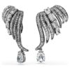 The Vienna Collection Ear Cuffs Feather, White, Ruthenium Plated The Vienna Collection Ear Cuffs Feather, White, Ruthenium Plated