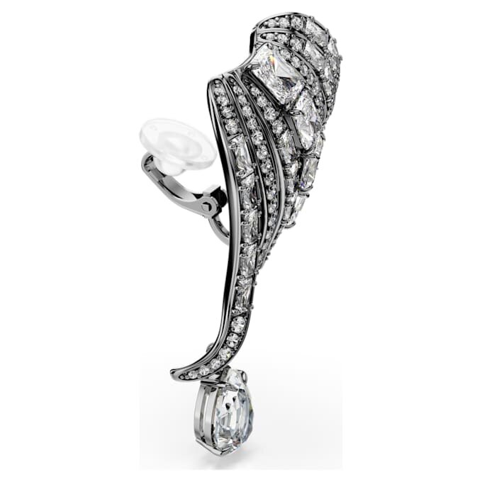 The Vienna Collection Ear Cuffs Feather, White, Ruthenium Plated The Vienna Collection Ear Cuffs Feather, White, Ruthenium Plated