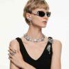 The Vienna Collection Ear Cuffs Feather, White, Ruthenium Plated The Vienna Collection Ear Cuffs Feather, White, Ruthenium Plated