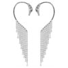 The Vienna Collection Ear Cuffs Swan, White, Ruthenium Plated The Vienna Collection Ear Cuffs Swan, White, Ruthenium Plated