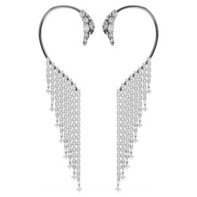 The Vienna Collection Ear Cuffs Swan, White, Ruthenium Plated The Vienna Collection Ear Cuffs Swan, White, Ruthenium Plated