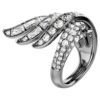 The Vienna Collection Ring Swan, White, Ruthenium Plated The Vienna Collection Ring Swan, White, Ruthenium Plated