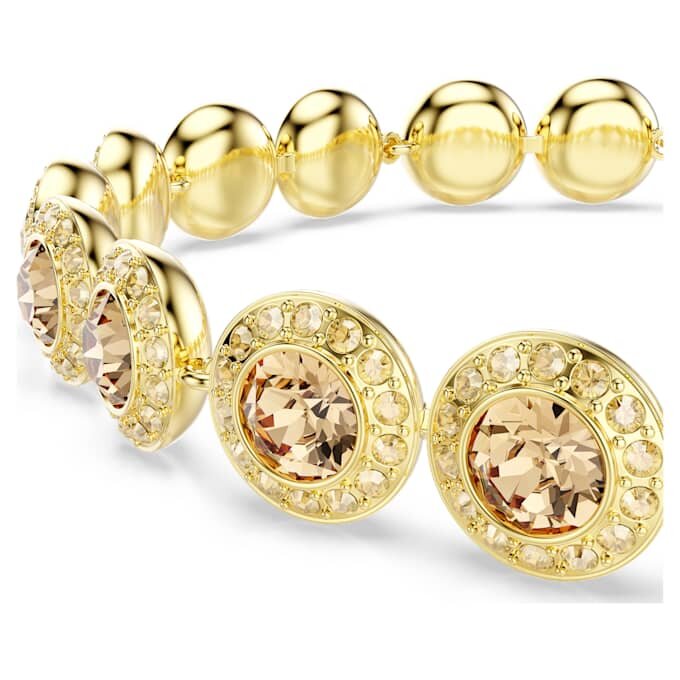 Una Angelic Bracelet Round Cut, Caramel, Gold-Tone Plated Una Angelic Bracelet Round Cut, Caramel, Gold-Tone Plated
