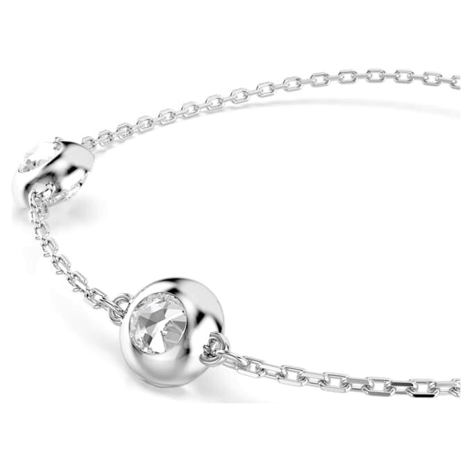 Una Angelic Bracelet Round Cut, Double Sided Motifs, White, Rhodium Plated Una Angelic Bracelet Round Cut, Double Sided Motifs, White, Rhodium Plated