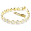 Una Angelic Bracelet Round Cut, Pavé, Medium, White, Gold-Tone Plated Una Angelic Bracelet Round Cut, Pavé, Medium, White, Gold-Tone Plated