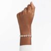 Una Angelic Bracelet Round Cut, Pavé, Medium, White, Rose Gold-Tone Plated Una Angelic Bracelet Round Cut, Pavé, Medium, White, Rose Gold-Tone Plated