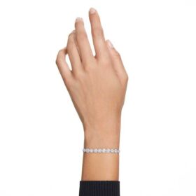 Una Angelic Bracelet Round Cut, Small, White, Rhodium Plated Una Angelic Bracelet Round Cut, Small, White, Rhodium Plated