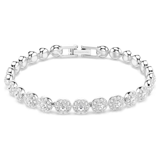 Una Angelic Bracelet Round Cut, Small, White, Rhodium Plated Una Angelic Bracelet Round Cut, Small, White, Rhodium Plated