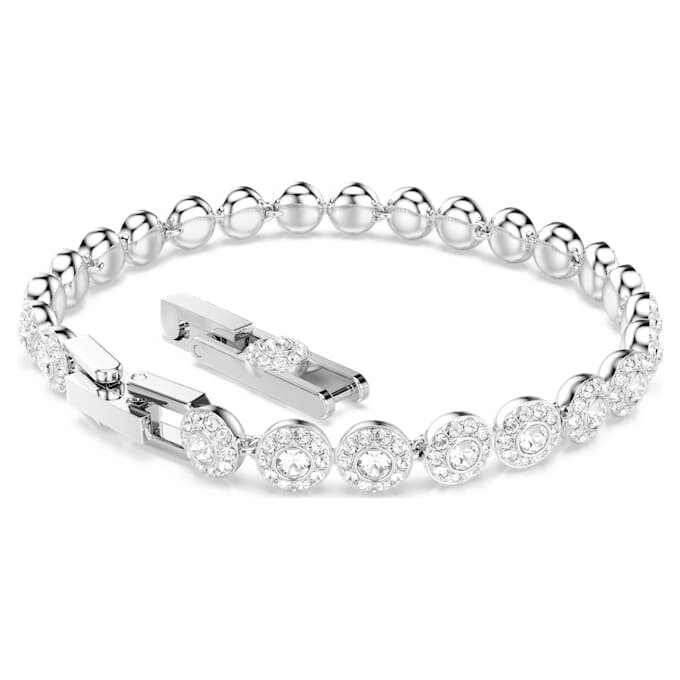 Una Angelic Bracelet Round Cut, Small, White, Rhodium Plated Una Angelic Bracelet Round Cut, Small, White, Rhodium Plated