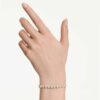 Una Angelic Bracelet Round Cut, White, Gold-Tone Plated Una Angelic Bracelet Round Cut, White, Gold-Tone Plated