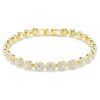 Una Angelic Bracelet Round Cut, White, Gold-Tone Plated Una Angelic Bracelet Round Cut, White, Gold-Tone Plated