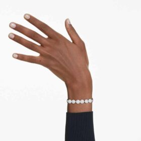 Una Angelic Bracelet Round Cut, White, Rhodium Plated Una Angelic Bracelet Round Cut, White, Rhodium Plated