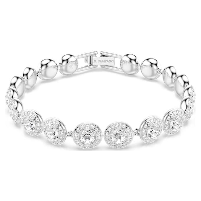 Una Angelic Bracelet Round Cut, White, Rhodium Plated Una Angelic Bracelet Round Cut, White, Rhodium Plated