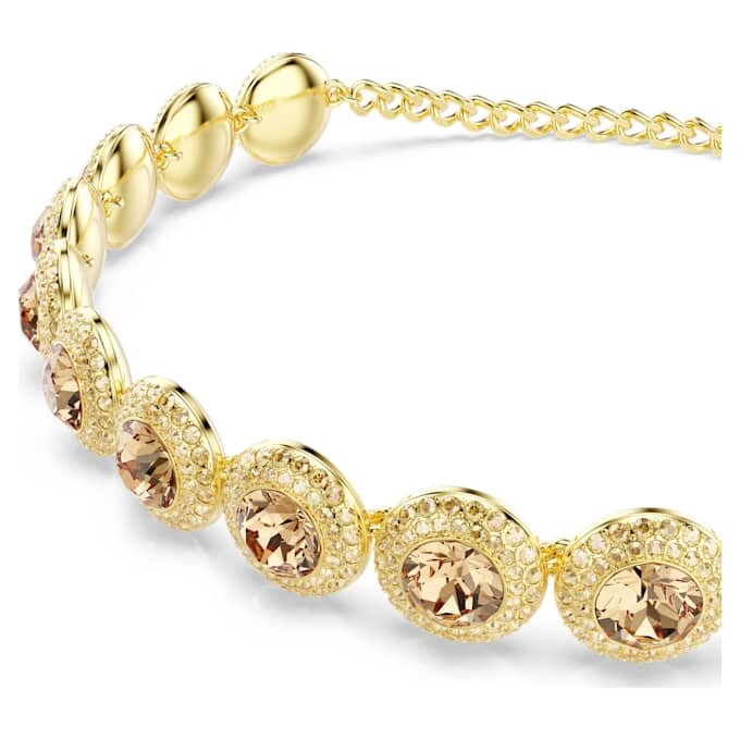 Una Angelic Choker Round Cut, Caramel, Gold-Tone Plated Una Angelic Choker Round Cut, Caramel, Gold-Tone Plated
