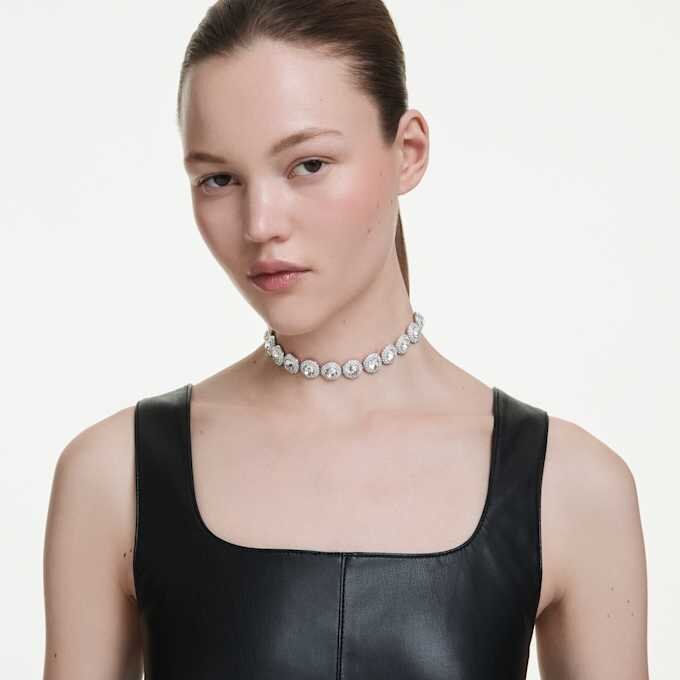 Una Angelic Choker White, Rhodium Plated Una Angelic Choker White, Rhodium Plated