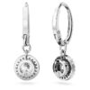 Una Angelic Drop Earrings Round Cut, Pavé, White, Rhodium Plated Una Angelic Drop Earrings Round Cut, Pavé, White, Rhodium Plated