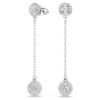 Una Angelic Drop Earrings Round Cut, White, Rhodium Plated Una Angelic Drop Earrings Round Cut, White, Rhodium Plated