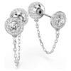 Una Angelic Drop Earrings Round Cut, White, Rhodium Plated Una Angelic Drop Earrings Round Cut, White, Rhodium Plated