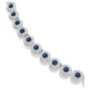 Una Angelic Necklace Round Cut, Blue, Rhodium Plated Una Angelic Necklace Round Cut, Blue, Rhodium Plated