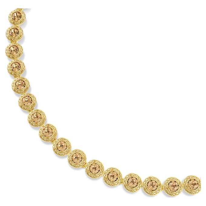 Una Angelic Necklace Round Cut, Caramel, Gold-Tone Plated Una Angelic Necklace Round Cut, Caramel, Gold-Tone Plated