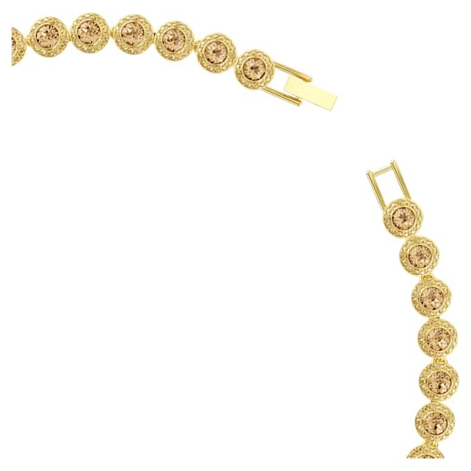 Una Angelic Necklace Round Cut, Caramel, Gold-Tone Plated Una Angelic Necklace Round Cut, Caramel, Gold-Tone Plated