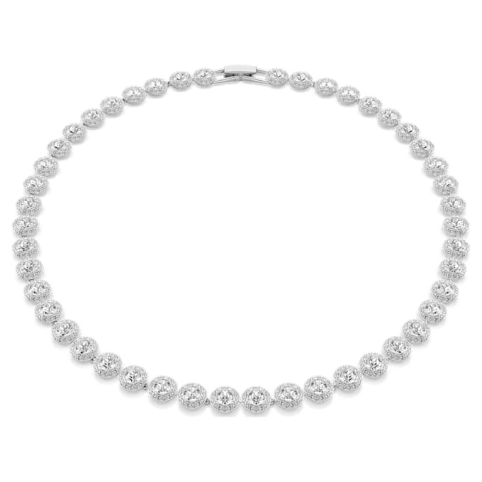 Una Angelic Necklace Round Cut, Medium, White, Rhodium Plated Una Angelic Necklace Round Cut, Medium, White, Rhodium Plated