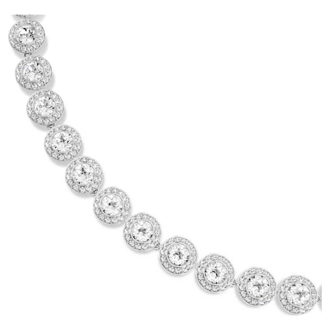 Una Angelic Necklace Round Cut, Medium, White, Rhodium Plated Una Angelic Necklace Round Cut, Medium, White, Rhodium Plated