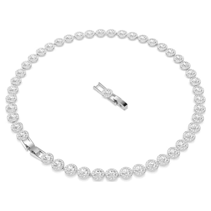 Una Angelic Necklace Round Cut, Medium, White, Rhodium Plated Una Angelic Necklace Round Cut, Medium, White, Rhodium Plated