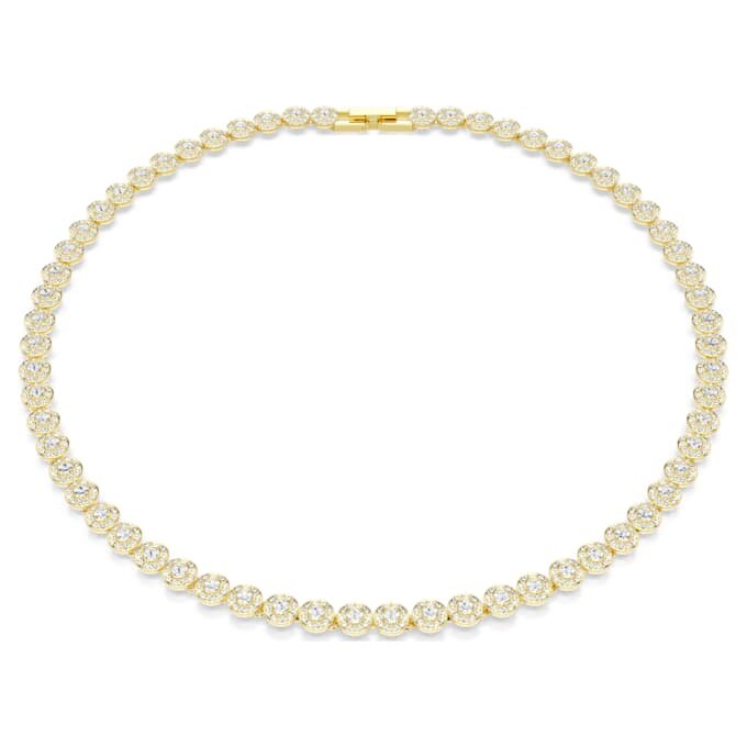 Una Angelic Necklace Round Cut, Small, White, Gold-Tone Plated Una Angelic Necklace Round Cut, Small, White, Gold-Tone Plated